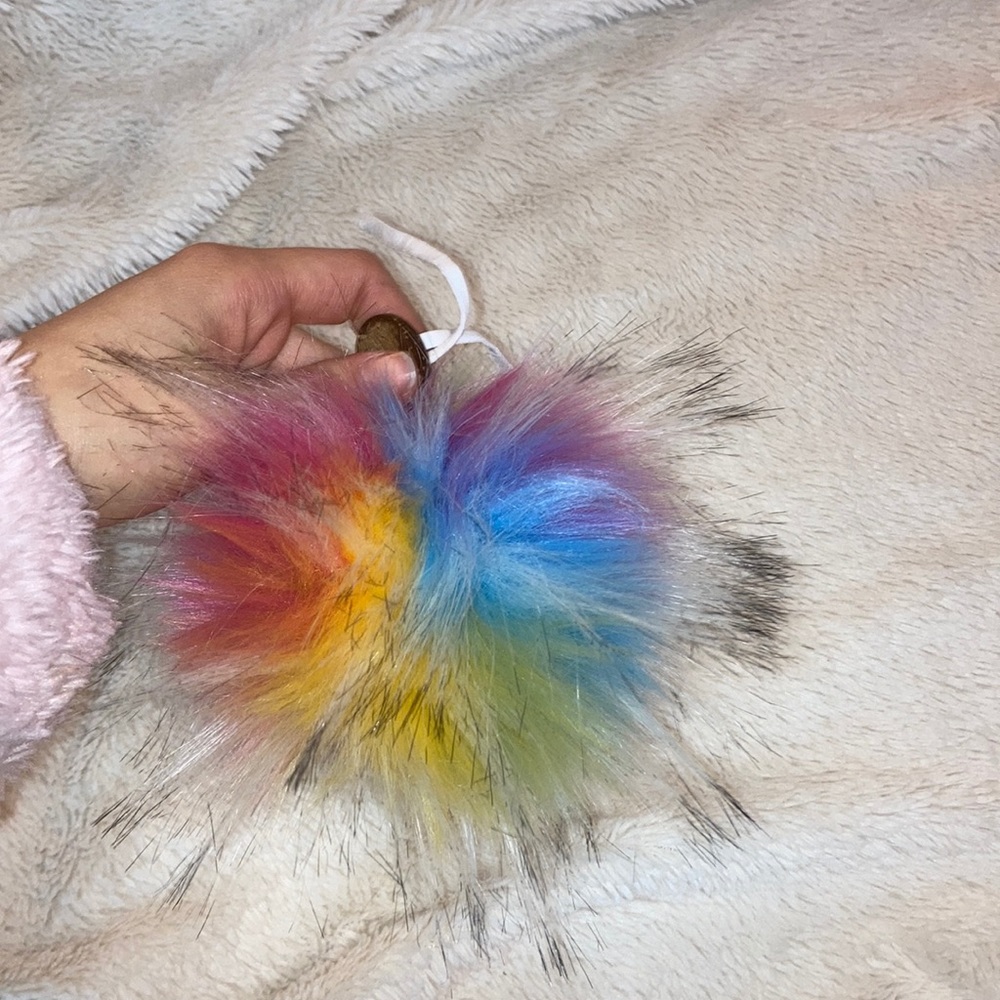 super cute rainbow puff
